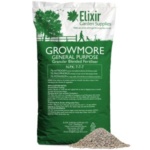 Elixir Growmore garden fertiliser.