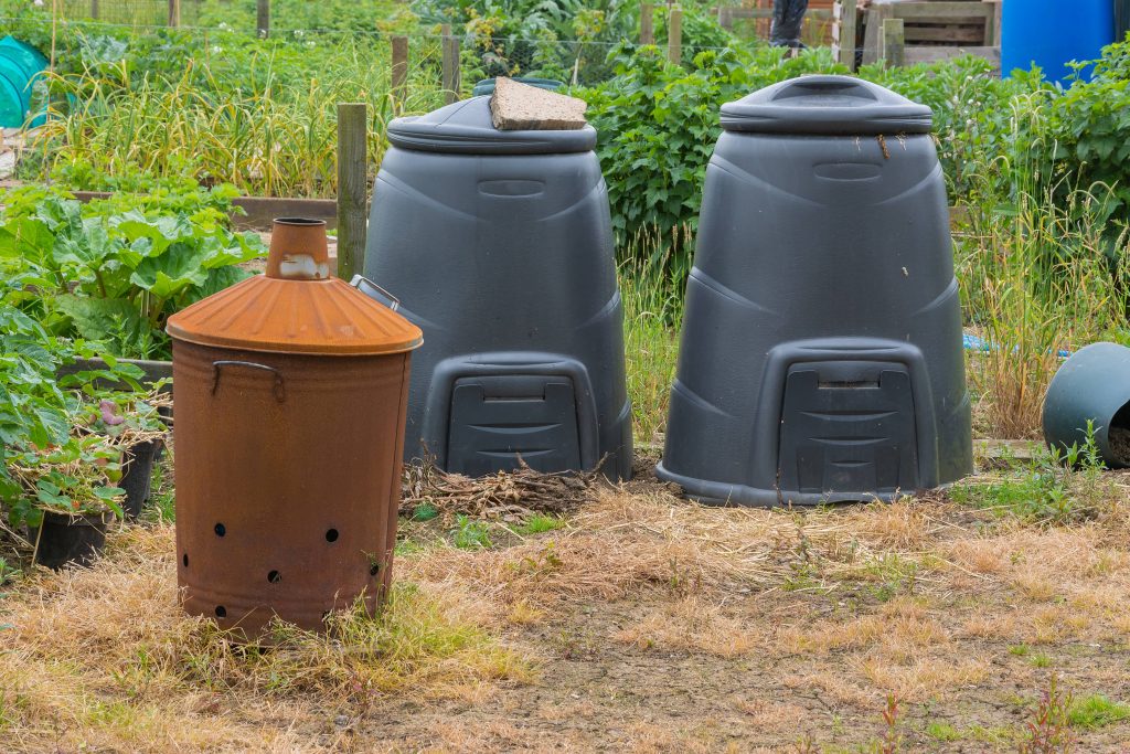 Circular garden incinerator.