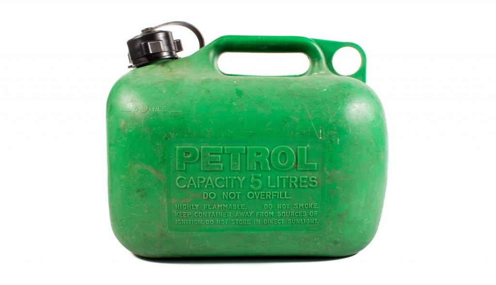 Green British jerry can.