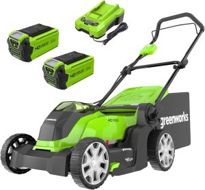 Greenworks 41cm mulching mower.