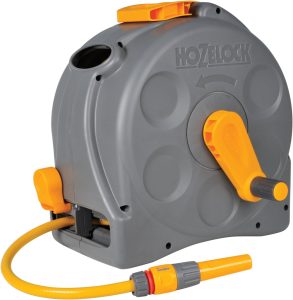 Hozelock hose reel.