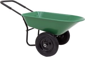 Oypla two-wheel wheelbarrow.