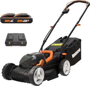 Worx cordless mower.